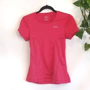 Reebok Pink Play-Dry Athletic Short Sleeve Shirt